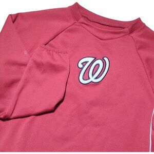 Washington‎ Nationals Men's Majestic Therma Base MLB Red Pullover Large Red